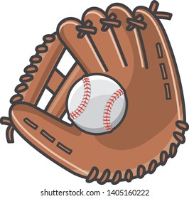 Baseball ball in the glove