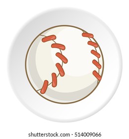Baseball ball icon. artoon illustration of baseball ball vector icon for web