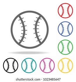 baseball ball icon. Element of sport multi colored icon for mobile concept and web apps. Icon for website design and development, app development. Premium icon on white background