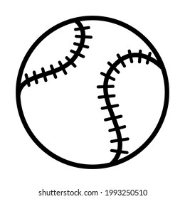 Baseball ball icon. Flat pictogram vector stock illustration. Isolated sign eps10