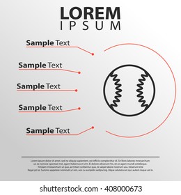 baseball ball icon. infographics template