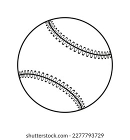 Baseball ball icon. linear style icon isolated on white background. Vector illustration.
