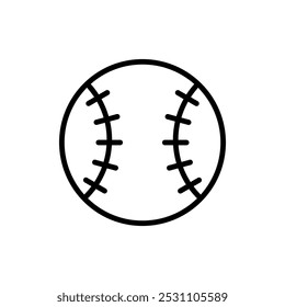 Baseball ball icon on transparent background