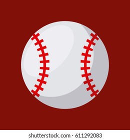 baseball ball icon over white background. vector illustration