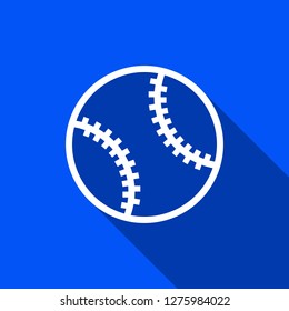 Baseball ball icon with shadow , sign design