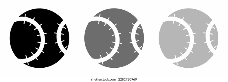 Baseball ball icon simple illustration set on white background.