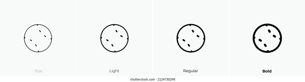 baseball ball icon. Thin, Light Regular And Bold style design isolated on white background