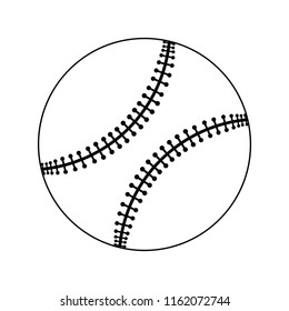 Baseball ball icon. Thin line design. Vector illustration.