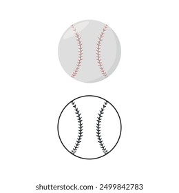 Baseball Ball Icon Vector Design.