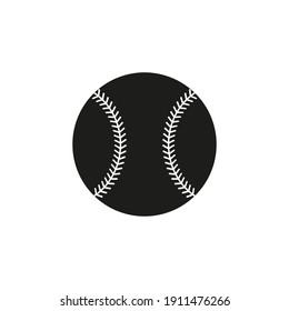 Icono de la pelota de béisbol. Vector. Diseño plano.