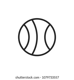 Baseball ball icon. Vector Illustration