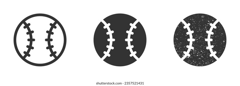 Icono de la pelota de béisbol. Ilustración vectorial.