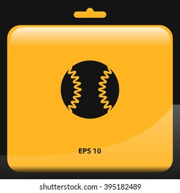 baseball ball icon. vector illustration