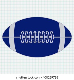 Baseball ball icon. Vector illustration on notebook sheet