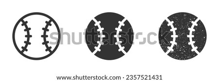 Baseball ball icon. Vector illustration.