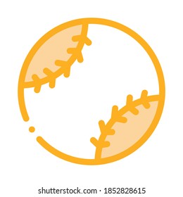 Baseball Ball Icon Vector. Outline Baseball Ball Sign. Isolated Contour Symbol Illustration