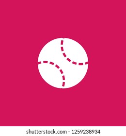baseball ball icon vector. baseball ball sign on pink background. baseball ball icon for web and app