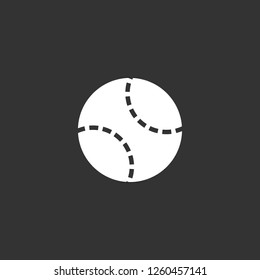 baseball ball icon vector. baseball ball sign on black background. baseball ball icon for web and app
