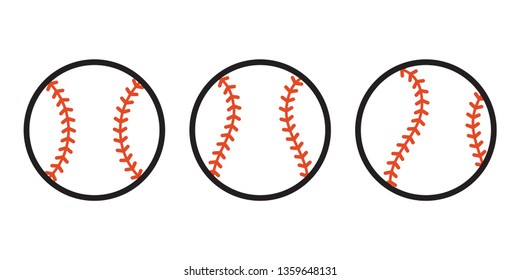 Baseball Ball icon Vector sport symbol illustration cartoon