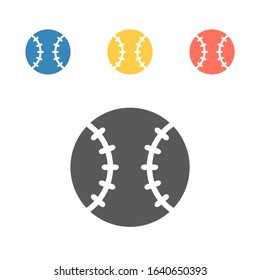 Baseball ball icon. Vector sport signs for web graphics.