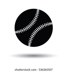 Baseball ball icon. White background with shadow design. Vector illustration.
