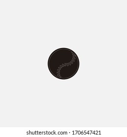 baseball ball icon.baseball ball vector on gray background