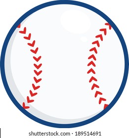 Baseball Ball Illustration. Vector Illustration Isolated on white