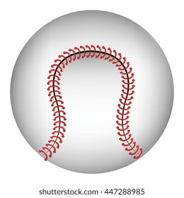 Baseball ball isolated icon over white background, vector illustration.