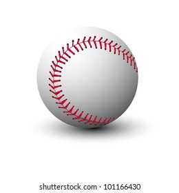 Baseball Ball Isolated On White Background Stock Vector (Royalty Free ...