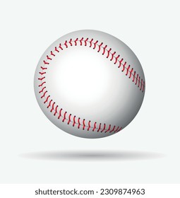 Baseball ball isolated on white background. Vector illustration