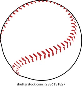 Der Baseballball einzeln auf weißem Hintergrund