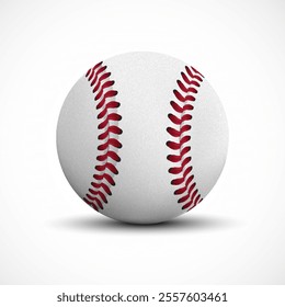 Baseball ball isolated on white background. Vector illustration. 
