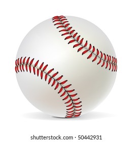 Baseball ball isolated on white background. Vector.