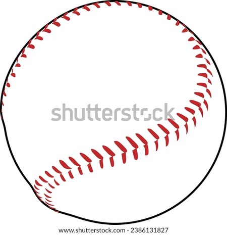 The baseball ball isolated on white background