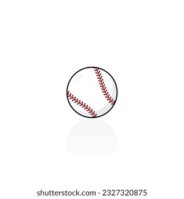 Gráficos vectoriales aislados de la pelota de béisbol