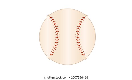 Baseball ball isolated vector illustration