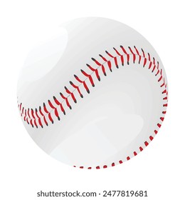 Pelota de béisbol aislada. Ilustración vectorial