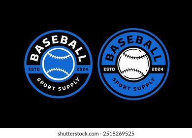 baseball ball leather retro vintage logo vector design collection set for baseball sport club, tournament, t shirt, merchandise designs