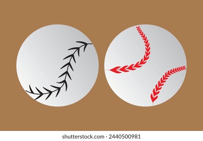 Baseball ball line art vector icon for sports apps and websites, eps10