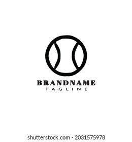 plantilla de diseño de logotipo de bola de béisbol icono de ilustración vectorial moderna