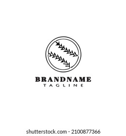baseball ball logo design template icon modern vector