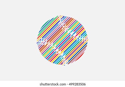 Baseball ball logo. Sport logo. Baseball creative logo