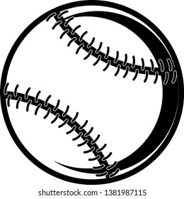 Baseball Ball Made Of Leather With Stitches svg