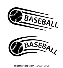 baseball ball motion line symbol vector