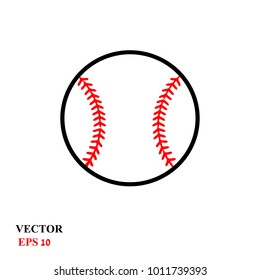 Baseball ball on a white background