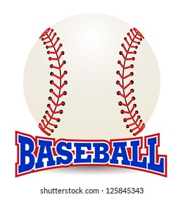 Baseball ball on a white background