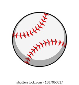 Baseball ball on white background Vector illustration