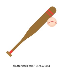 baseball and ball on white background