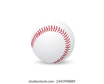 Baseball ball on a white background, Vector illustration.