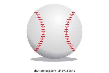 Baseball ball on a white background. baseball ball, vector illustration